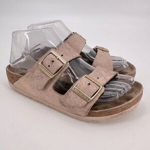 Birkenstock Arizona Rose Gold Crackle Sandals Size 36